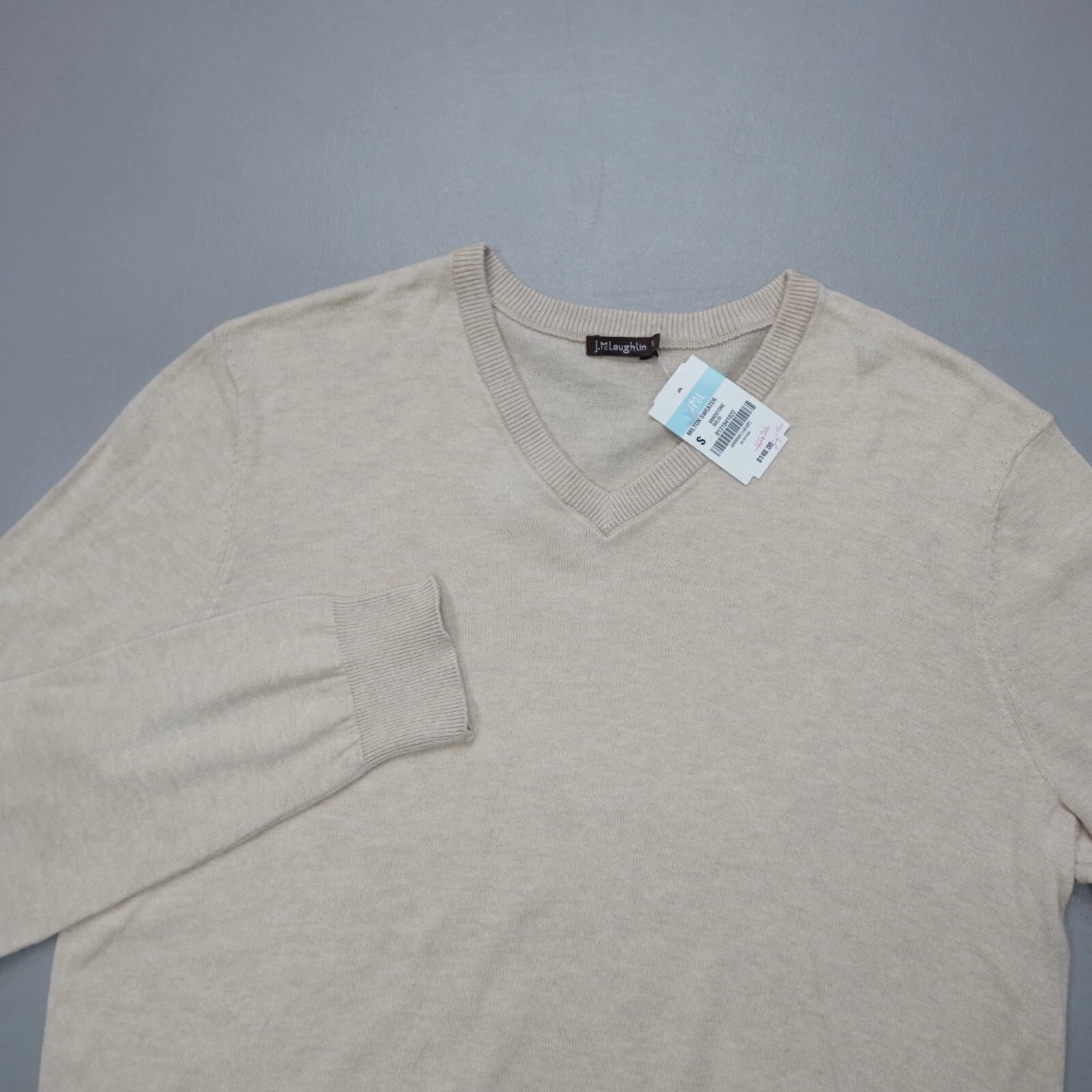 J. McLaughlin Milton Lightweight V Neck Sweater Sandstone Men's Size S
Opens in a new window or tab