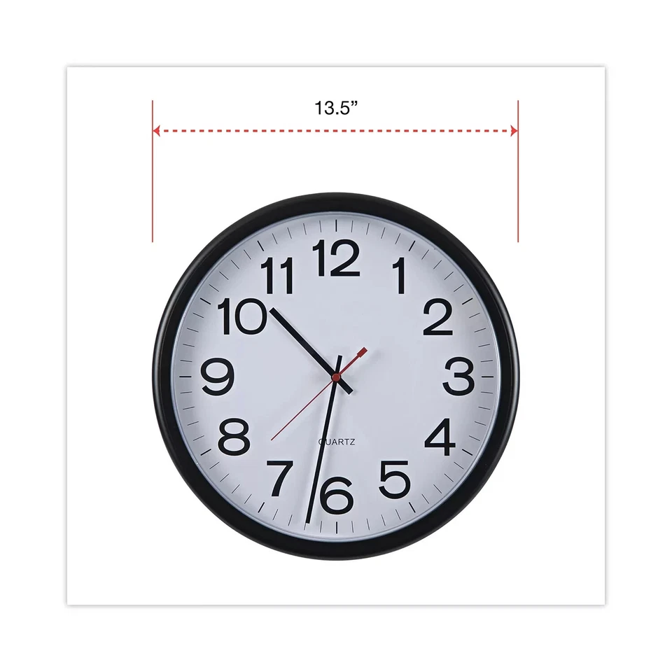 Universal Indoor/Outdoor Clock, 13 1/2", Black - Image 2 of 4