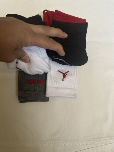 NIKE JORDAN BOY'S 6-PAIR CUSHIONED CREW ~ SOCKS SIZE 9-11 ~ SHOES SIZE 5Y-7Y FS - Picture 5 of 10