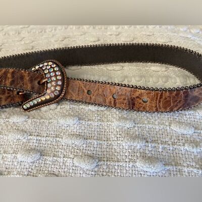 Roper top grain leather belt M 84/90 jewel studs | eBay display picture 1