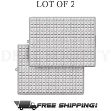 Self Draining Silicone Non Slip Dish Drainer Drying Mat Heat Resistant - 2 Pack