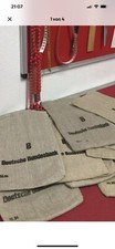 Original Bundesbank Geldsack 5 Stück Münzsäcke (Natürlich Leer !!!) Leinen