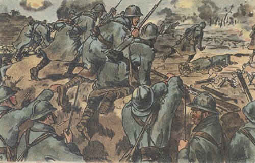 14-18 CPA Illustrateur Gabard / L'Attaque / 1918 / Superbe - Photo 1/1