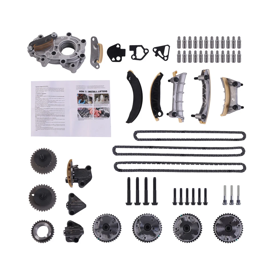 Timing Chain Kit Lifters VVT Phasers Oil Pump For Buick Cadillac 2.8L 3.6L 3.0L - Image 2 of 4