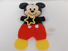 Disney Baby Mickey Mouse Crinkle Lovey Security Blanket Crinkle Teether