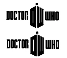 What Would The Doctor Do? Two 6" Black Vinyl Decal - Tardis Time Lord Doctor Who