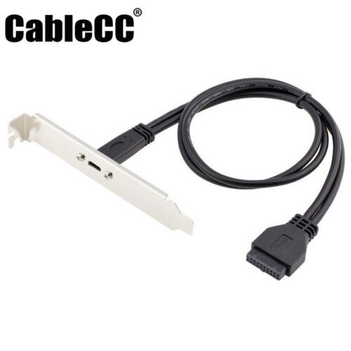 Ahorro norte Acostumbrar Cable de tarjeta PCI-E panel posterior USB 3.1 tipo C USB-C de un solo  puerto a placa base 20P | eBay
