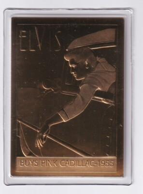 #ad #ad Elvis Presley Danbury Mint Encased 22kt Gold Card Purchases Pink Cadllac 1955 $29.95