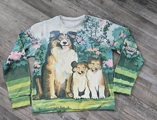Shetland Sheepdog Sheltie Collie Dog Ladies Cotton Pullover Blouse  FS 5 Sizes 