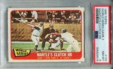 1965 Topps #134 Mickey Mantle's Clutch Home Run PSA 8 NM-MT World Series Game 3