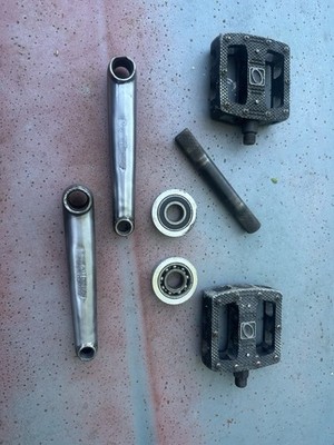 Profile Racing 3 Piece Cranks Vintage 160mm Odyssey Pedals Read Description