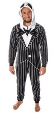 Nightmare Before Christmas Jack Skellington Costume Pajama Union Suit X-Large 
