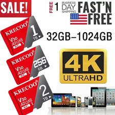 Micro SD Memory Card High Speed TF 32GB 64GB 128GB 256GB 1TB 2TB Mini LOT