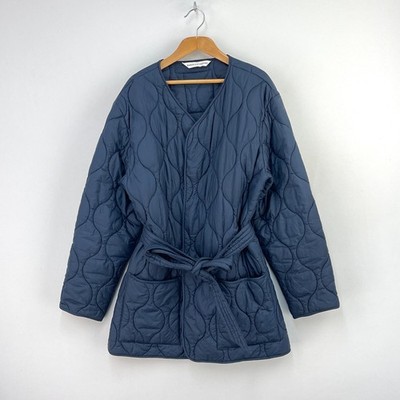 Barbour Alexachung Martha Cropped Quilted Jacket Womens 10 Blue