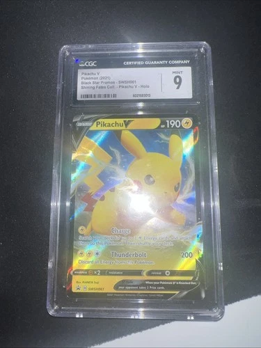 Pokémon Pikachu V SWSH061 Black Star Promo  CGC 9
