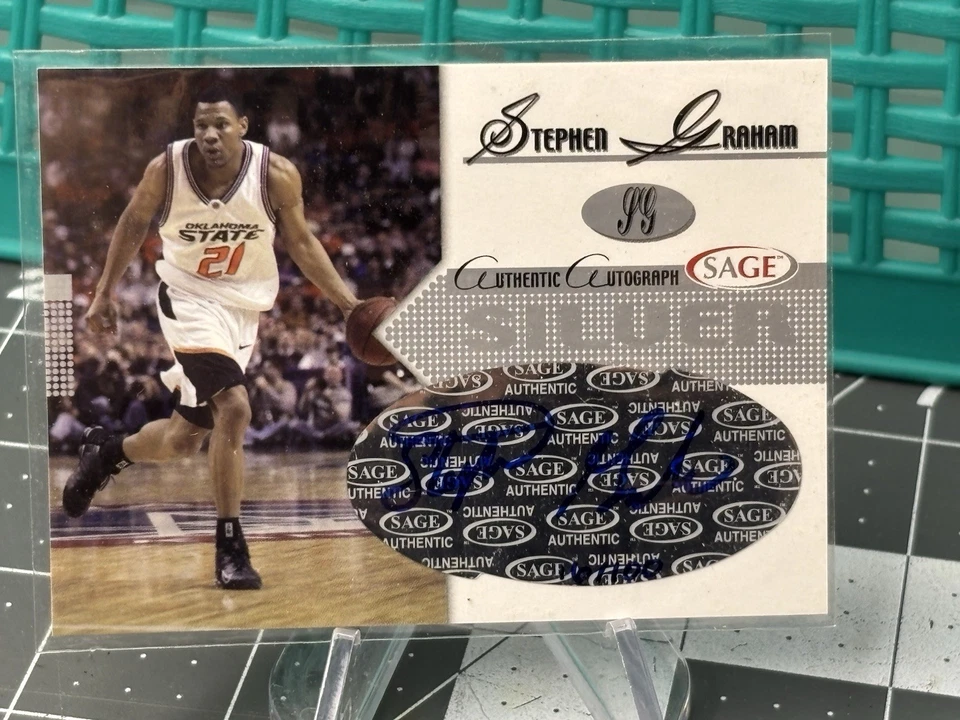 Oklahoma State Stephen Graham Auto RC /100 • 2005 Sage Silver Rookie NBA Gift ? - Image 2 of 4