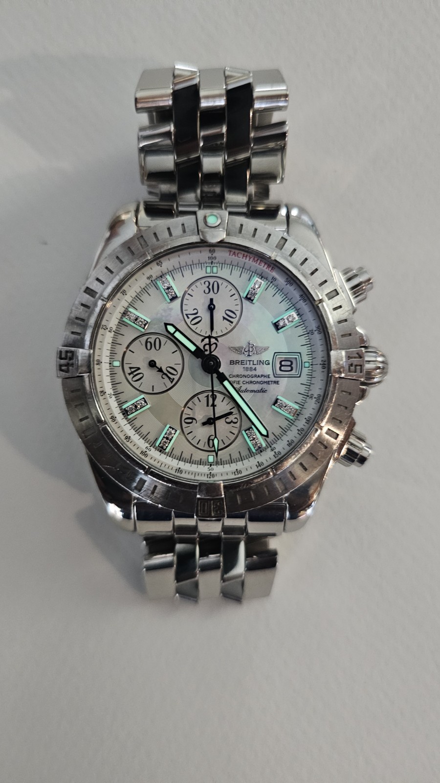 Breitling Chronomat Evolution Stainless Steel Pea… - image 15