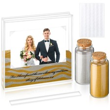 Sand Ceremony Kit for Wedding Includes Clear Acrylic Unity Sand Ceremony Phot...