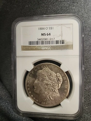 1884 O MORGAN DOLLAR NGC MS 64