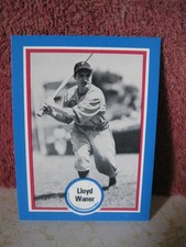 1976 SHAKEY'S PIZZA BASEBALL'S HALL OF FAME LLOYD WANER PITTSBURGH NO. 107
