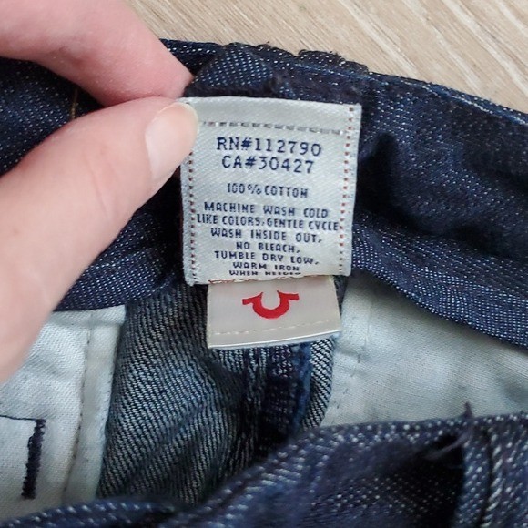 True Religion Dark Denim Cuffed Jeans Trouser Pants Sz25 thumbnail 13