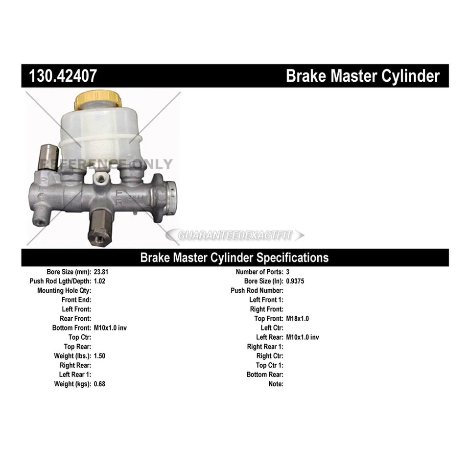 Cilindro maestro de freno centrado GAP para Nissan Altima Infiniti G20 Foto 3 de 3