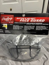 Rawlings Baseball Face Guard for Batting Batter's Helmet Black w Hardware BB1WG