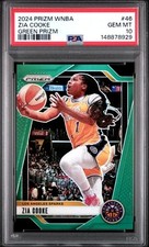 2024 PANINI PRIZM WNBA #46 ZIA COOKE GREEN PRIZM PSA 10 POP 1 
