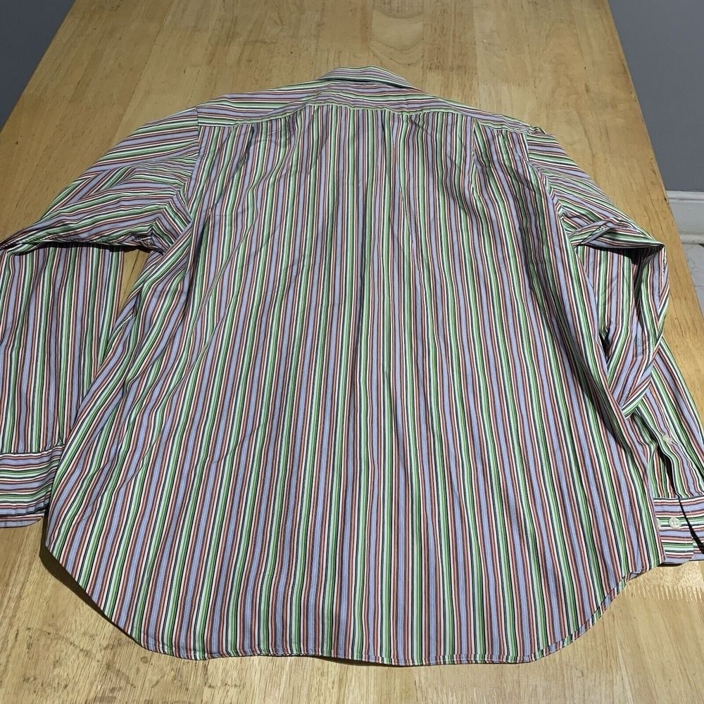 POLO Ralph Lauren VTG 90s Y2k Shirt Mens 16.5 /L Stripe Regent Classic thumbnail 3