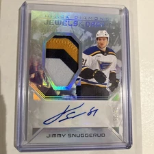Jimmy Snuggerud Black Diamond Jewels Of The Draft Patch Auto 08/49