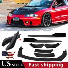 Front Bumper Lip Chin Spoiler Body Kit Splitter Side Skirt For Mitsubishi Eclip