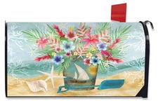 Briarwood Lane Coastal Flowers Summer Mailbox Cover