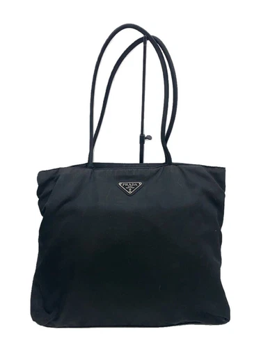 Sac fourre tout PRADA nylon noir solide occasion