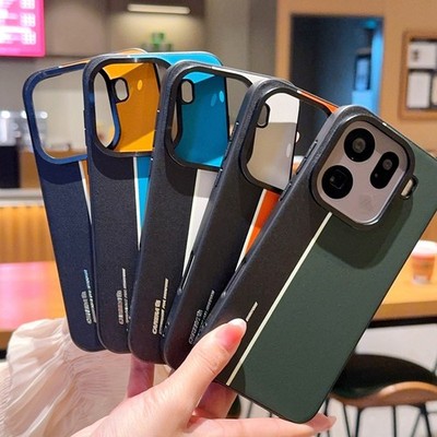 Luxury Matte PU Leather Luminuous Line Back Case For Oppo Find X9S Pro X9 Pro X9
