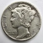 1942 D Mercury Dime F/VF You Grade it! 90% Silver Type Coin Free ship!