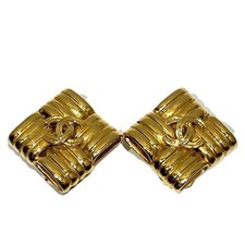 Chanel Coco Mark Earrings Women Gold One Size 680203
