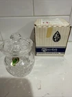 Vintage 4" Waterford Crystal Honey Jam & Jelly Jar w/Lid NIB