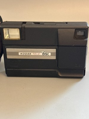 Kodak Tele Disc Camera 1980s Vintage Disc Film Untested Parts Repair w/ Case