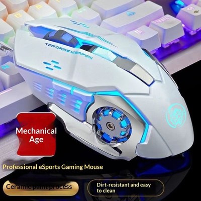 Wireless Rechargeable Gaming Mouse 2.4G Silent Optical USB Mouse for Laptop PC