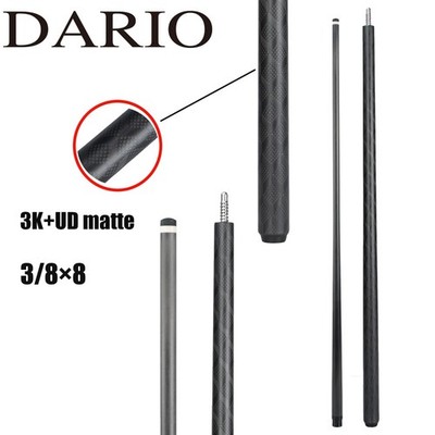 DARIO Premium 58 Inch Carbon Fiber Billiard Cue Set 3K Matte Finish  Accelerated