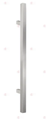 IWOFER Maniglione quadro diritto in acciaio inox satinato per porte serramenti