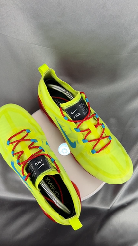 Nike By You Custom Air Vapormax 2019 BQ8775-991 Men’s 10.5 Neon Yellow Red RARE - Video 1 of 1