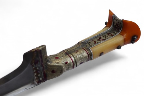 antique islamic Afghan Khyber Knife Straigh Blade Short sword Dagger Messer 25A1 - Picture 14 of 23