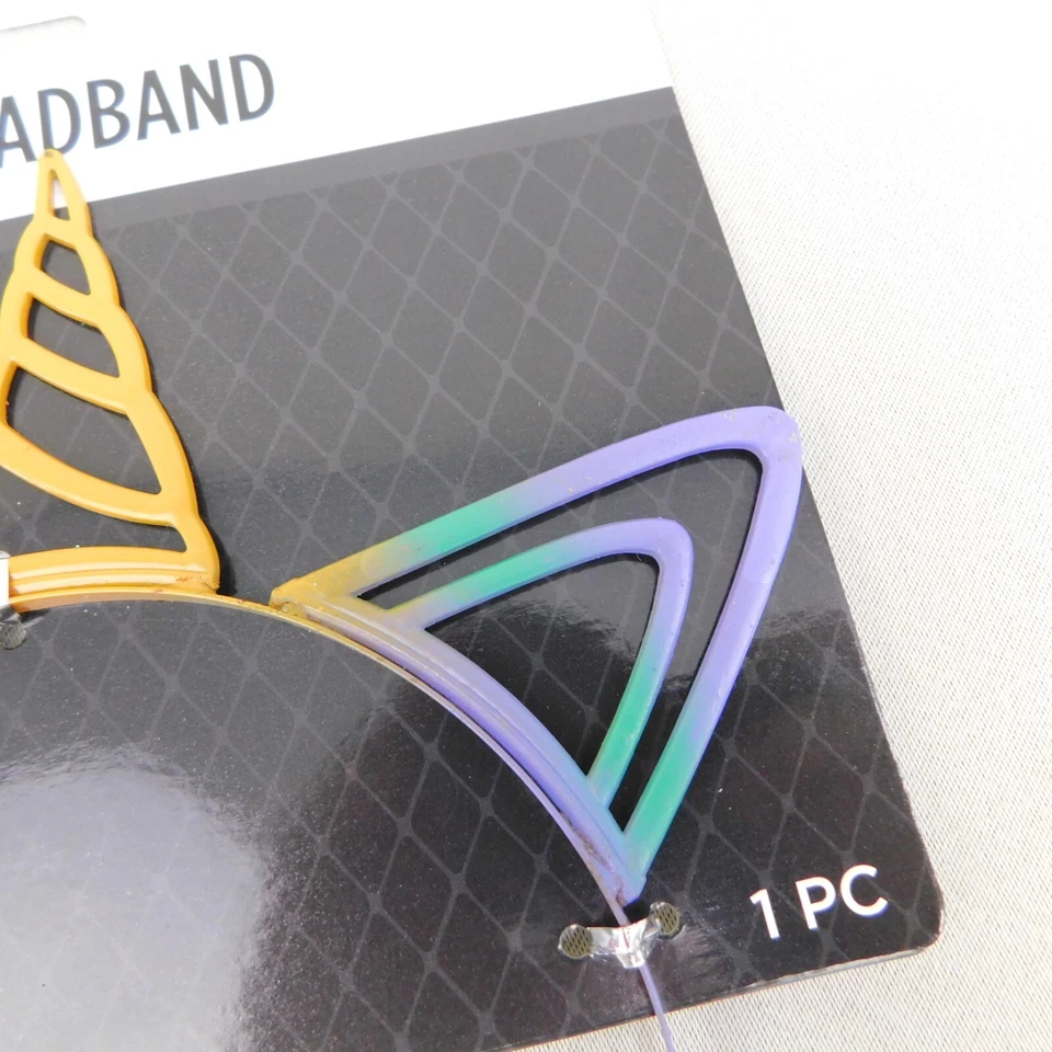 Diadema de unicornio arco iris de metal disfraz de Halloween disfraces adulto talla única #6717 Foto 4 de 4