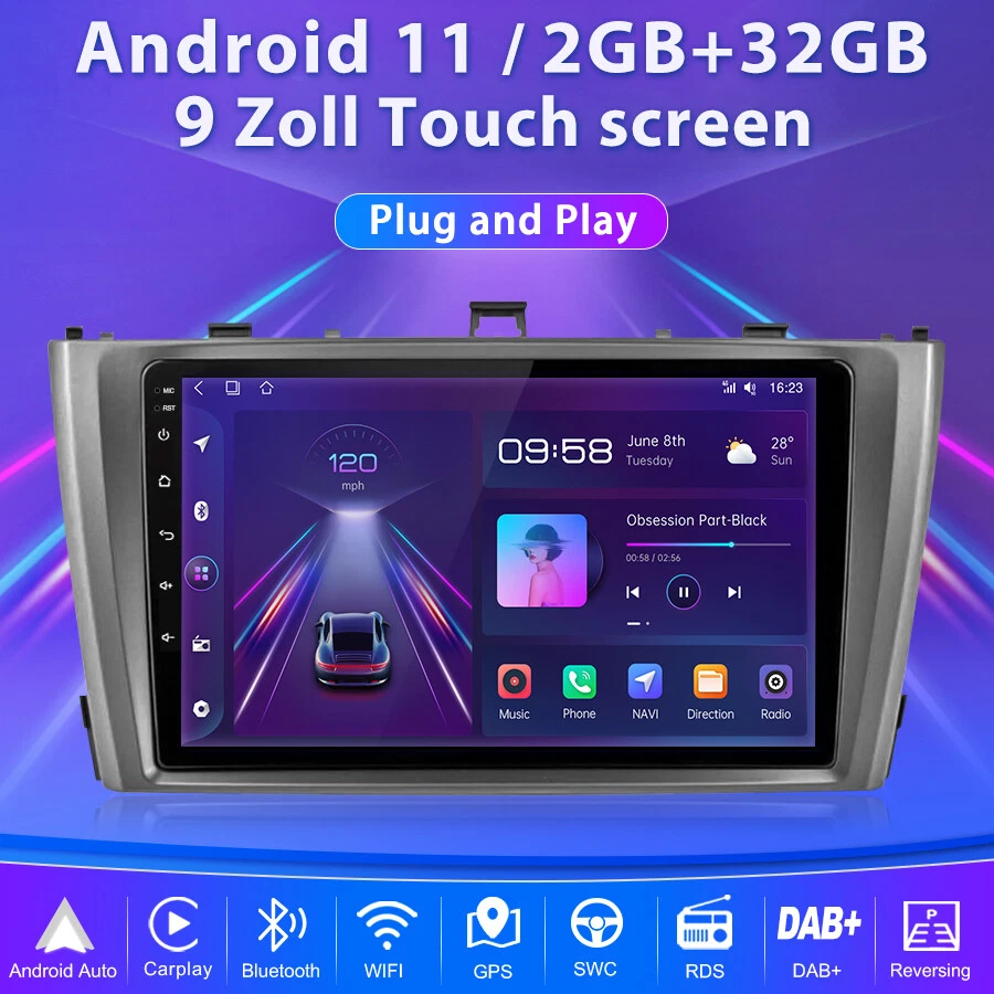 Android 13 Plug&Play Autoradio 2+64GB Bluetooth For Toyota Avensis 2009-2015 NEU - Bild 3 von 4