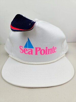 Vintage Sea Pointe SALESMAN SAMPLE Trucker Hat Snapback Dad Cap