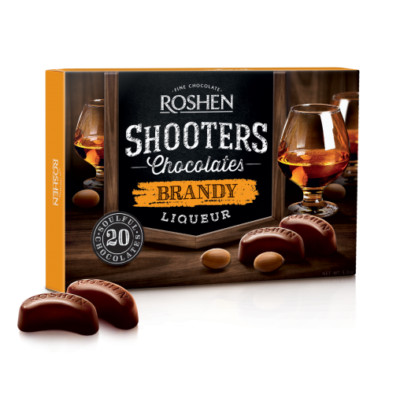 Roshen Shooters Rum Brandy Whiskey Liquor Filled Chocolate Candies Party Sweets