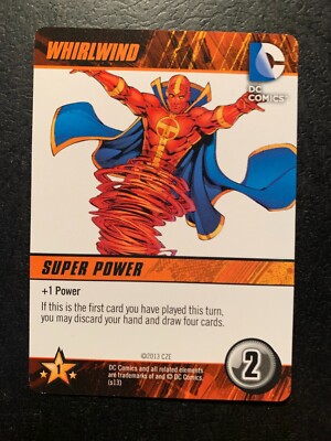 WHIRLWIND  Super Power Card  DC Comics Deck Building Game  HEROES UNITE  2013