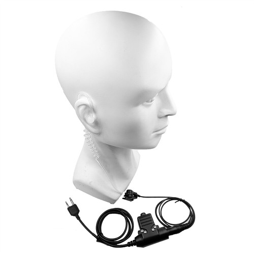 U94 PTT 2-Pin Radio Headset Walkie Talkie Adapter For Midland Radio - Zdjęcie 3 z 5