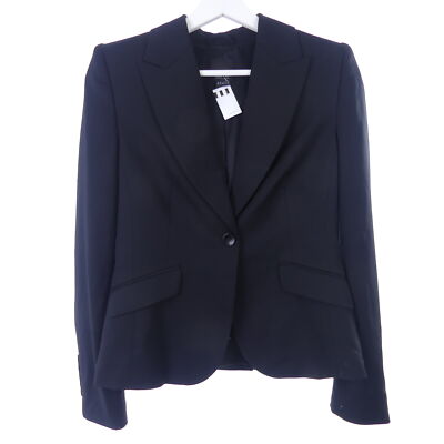 ESPRIT COLLECTION Blazer Jacke Jacket Kurz Schulterpolster Schwarz Gr. 34 XS